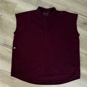 Figs Rafaela Burgundy Scrup Top